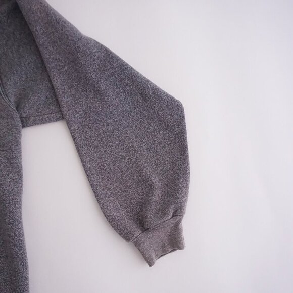 Vintage '90S Brooks International Gray Orange Spellout Cotton Crewneck Sweater L - Picture 10 of 11